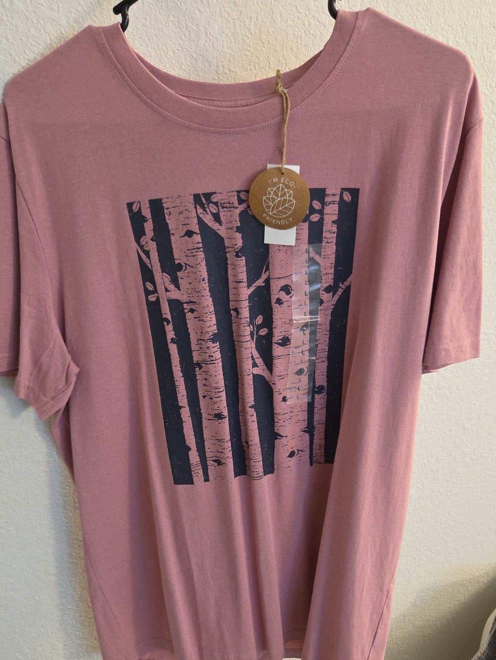 dip Men's Dusty Rose Tee with Black Birch Graphic